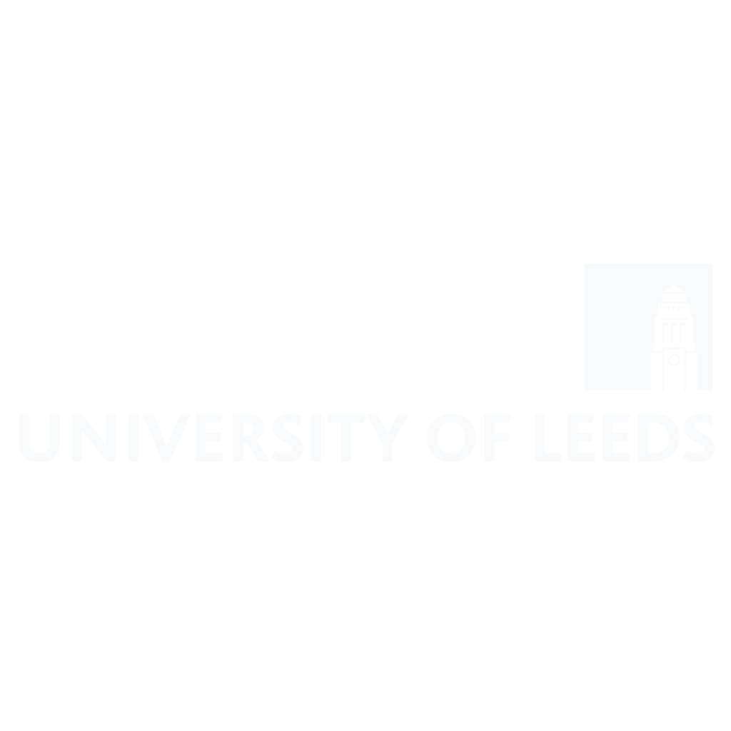 Leeds university logo in white