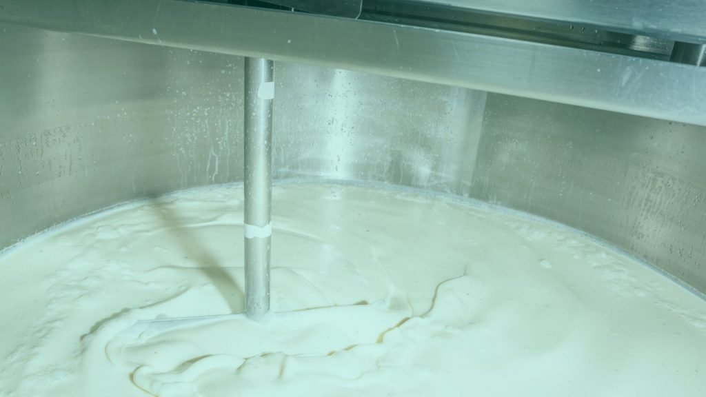 White substance in mixing vat